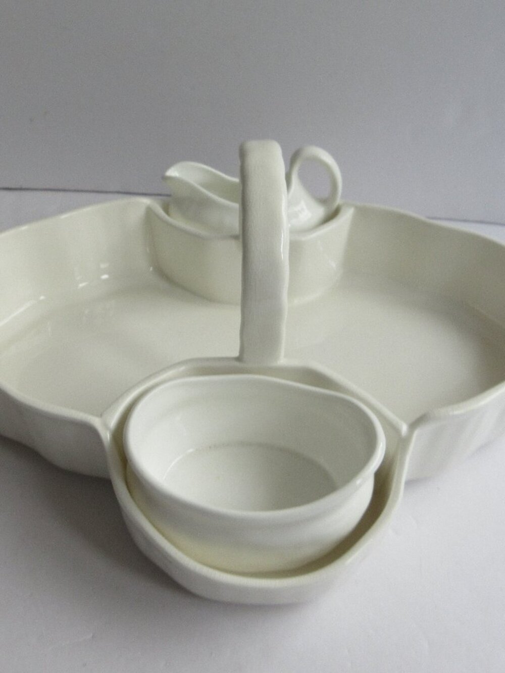 English Elegance Strawberry Basket Bone China Service Set With Creamer And Sugar